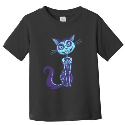 Day Of The Dead Dia De Los Muertos Cat Toddler T-Shirt