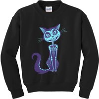 Day Of The Dead Dia De Los Muertos Cat Kids Sweatshirt