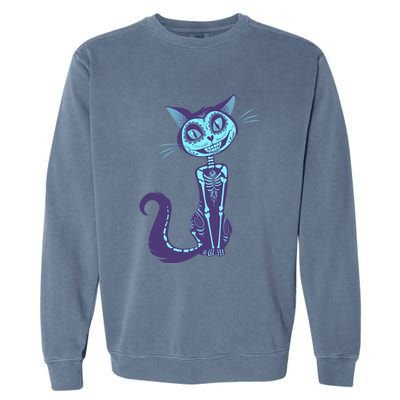 Day Of The Dead Dia De Los Muertos Cat Garment-Dyed Sweatshirt