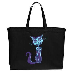 Day Of The Dead Dia De Los Muertos Cat Cotton Canvas Jumbo Tote