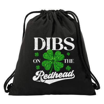 Dibs On The Redhead St Patricks Day Drinking Drawstring Bag
