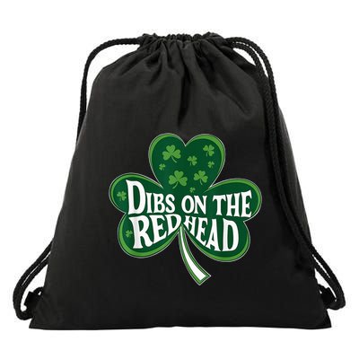 Dibs On The Redhead St Patricks Day Drinking Drawstring Bag