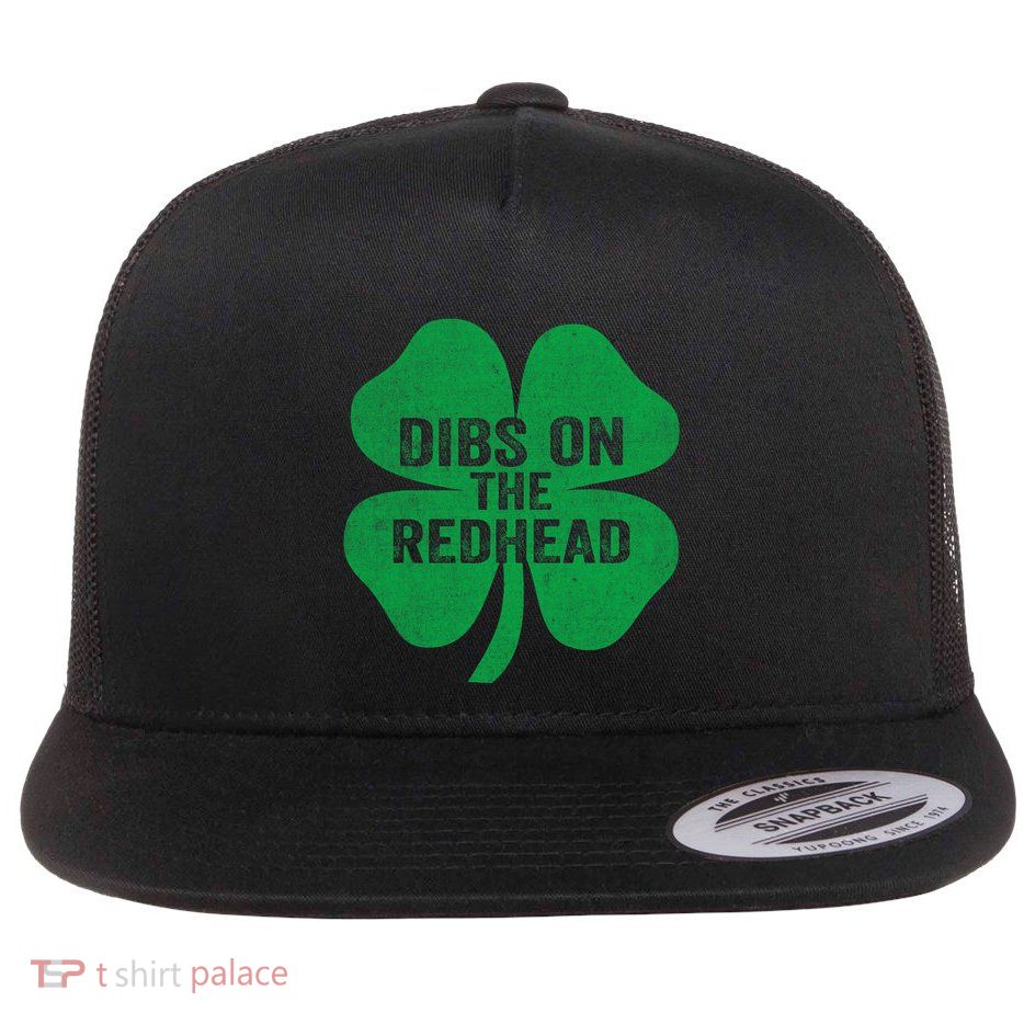 Dibs On The Redhead Flat Bill Trucker Hat
