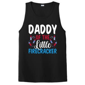 Daddy Of The Little Firecracker 4th Of July American Flag Funny Gift PosiCharge Competitor Tank