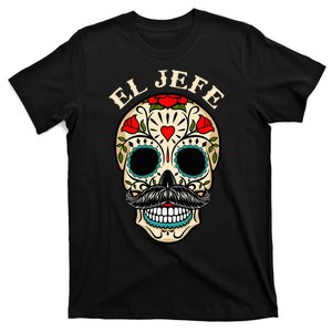 Day Of The Dead Mexico El Jefe Boss Sugar Skull Halloween T-Shirt