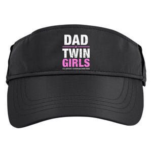 Dad Of Twins Girls Gender Reveal Baby Announcement Adult Drive Performance Visor