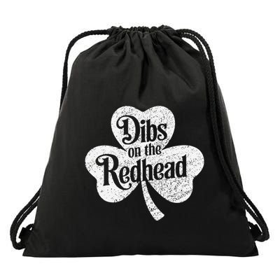 Dibs On The Redhead Shamrock .Png Drawstring Bag