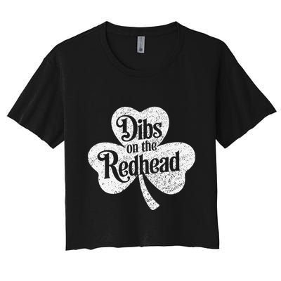 Dibs On The Redhead Shamrock .Png Crop Top