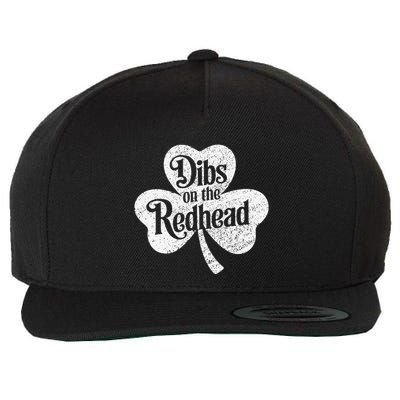 Dibs On The Redhead Shamrock .Png Wool Snapback Cap