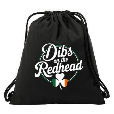 Dibs On The Redhead St Patricks Day Drinking Drawstring Bag