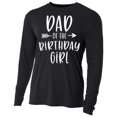  Dad of the Birthday Girl Daddy & Daughter Bday Party Father Cooling Performance Long Sleeve Crew