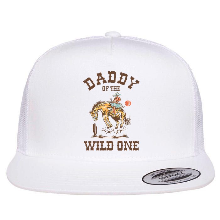 Daddy Of The Wild One 1st Birthday Rodeo Western Cowboy Flat Bill Trucker Hat