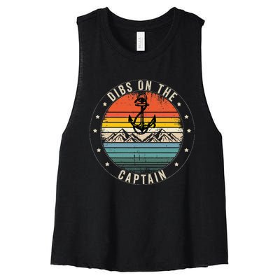 Dibs On The Captain Women's Racerback Cropped Tank