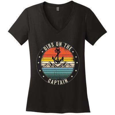 Dibs On The Captain Women's V-Neck T-Shirt