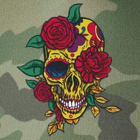 Day Of The Dead Rose Skull Legacy Tie Dye Trucker Hat