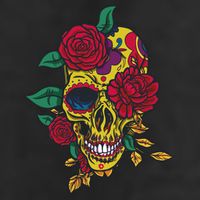 Day Of The Dead Rose Skull Cool Comfort Performance Bucket Hat