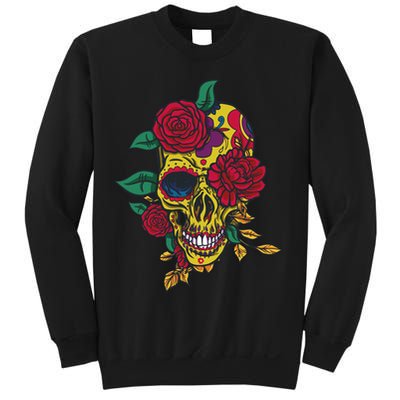 Day Of The Dead Rose Skull Sweatshirt