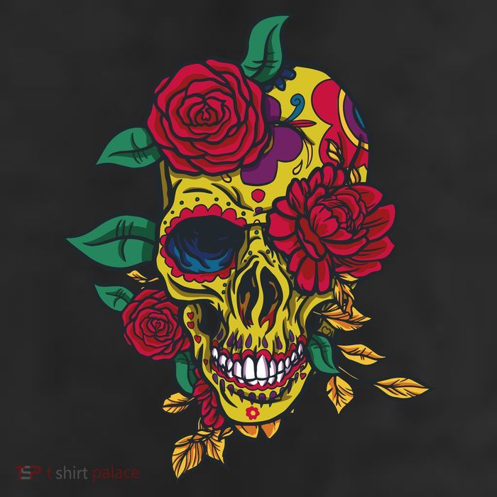 Day Of The Dead Rose Skull Adult Drive Performance Visor