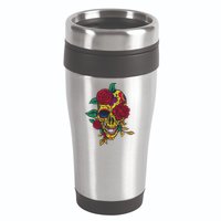 Day Of The Dead Rose Skull 16oz Travel Tumbler