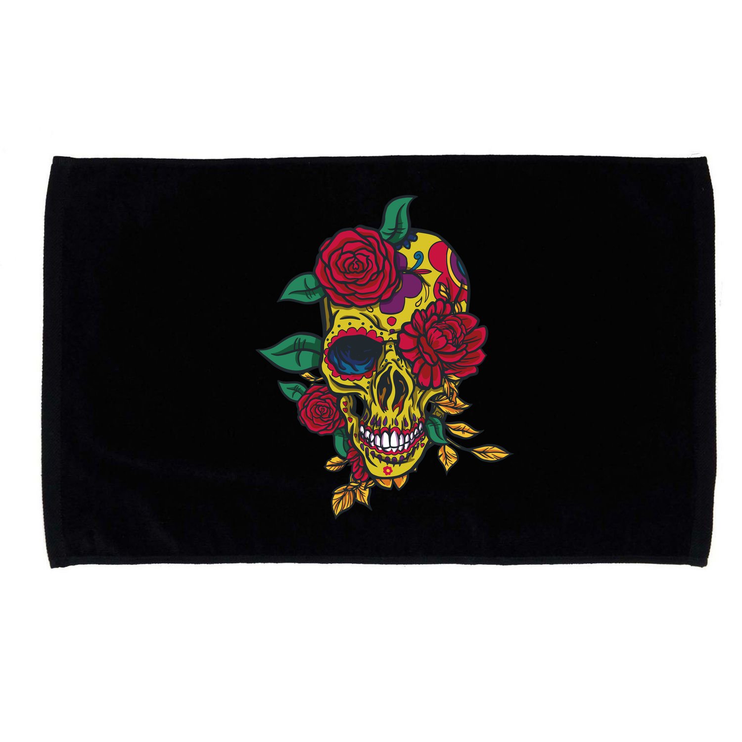 Day Of The Dead Rose Skull Microfiber Hand Towel