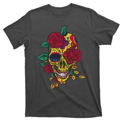 Day Of The Dead Rose Skull T-Shirt