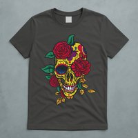 Day Of The Dead Rose Skull T-Shirt