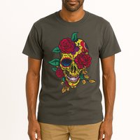 Day Of The Dead Rose Skull Tall T-Shirt