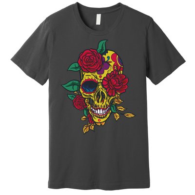 Day Of The Dead Rose Skull Premium T-Shirt