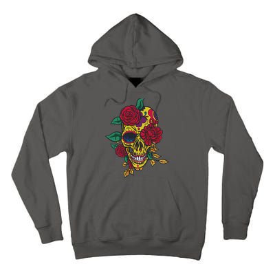 Day Of The Dead Rose Skull Tall Hoodie