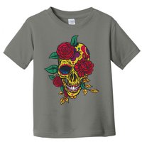 Day Of The Dead Rose Skull Toddler T-Shirt