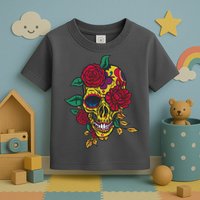 Day Of The Dead Rose Skull Toddler T-Shirt