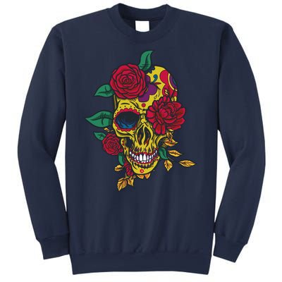 Day Of The Dead Rose Skull Sweatshirt