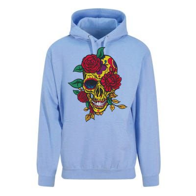 Day Of The Dead Rose Skull Unisex Surf Hoodie