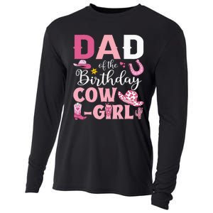 Dad Of The Birthday Cowgirl Rodeo Party Bday Girl Party Cooling Performance Long Sleeve Crew