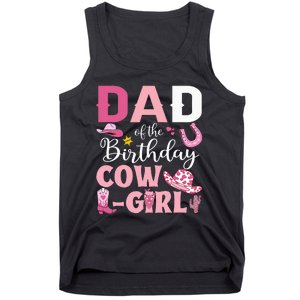 Dad Of The Birthday Cowgirl Rodeo Party Bday Girl Party Tank Top