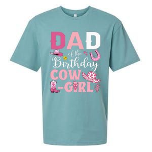 Dad Of The Birthday Cowgirl Rodeo Party Bday Girl Party Sueded Cloud Jersey T-Shirt