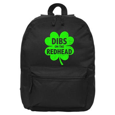 Dibs On The Redhead Funny Clovers Stamp St PatrickS Day 16 in Basic Backpack