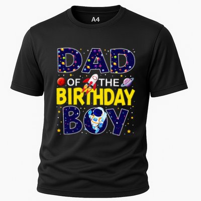 Dad Of The Birthday Boy Outer Space Bday Performance Shirt