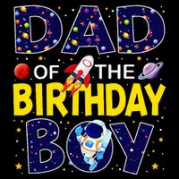 Dad Of The Birthday Boy Outer Space Bday Apron
