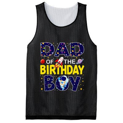 Dad Of The Birthday Boy Outer Space Bday Mesh Reversible Basketball Jersey Tank