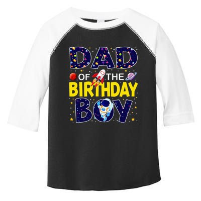 Dad Of The Birthday Boy Outer Space Bday Toddler Fine Jersey T-Shirt