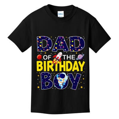 Dad Of The Birthday Boy Outer Space Bday Kids T-Shirt