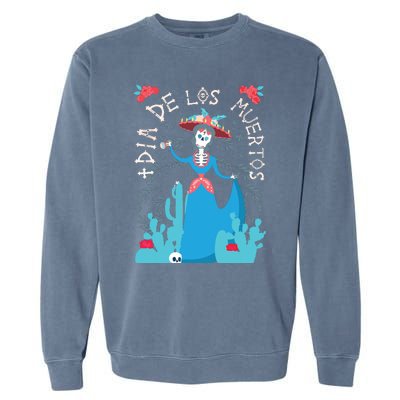 Day Of The Dead Dia De Los Muertos Garment-Dyed Sweatshirt