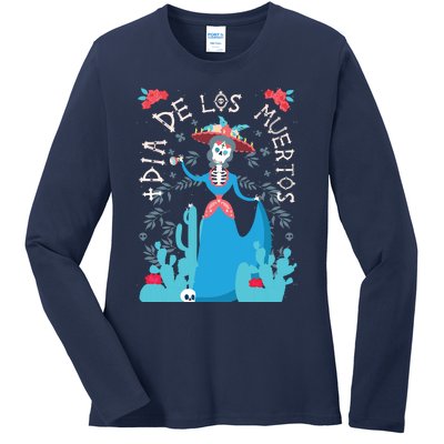 Day Of The Dead Dia De Los Muertos Ladies Long Sleeve Shirt