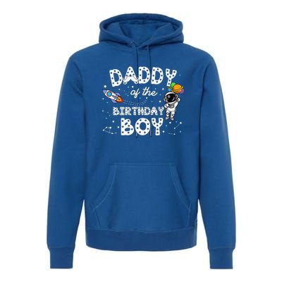 Dad Of The Birthday Astronaut Space Theme Birthday Gift Premium Hoodie