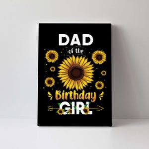 Dad Of The Birthday Sunflower Party Family Matching Canvas