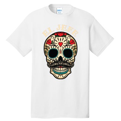 Day Of The Dead Mexico El Jefe Boss Sugar Skull Halloween Tall T-Shirt