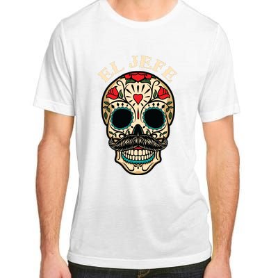 Day Of The Dead Mexico El Jefe Boss Sugar Skull Halloween Adult ChromaSoft Performance T-Shirt