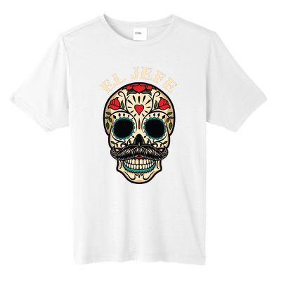 Day Of The Dead Mexico El Jefe Boss Sugar Skull Halloween Tall Fusion ChromaSoft Performance T-Shirt