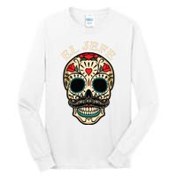 Day Of The Dead Mexico El Jefe Boss Sugar Skull Halloween Tall Long Sleeve T-Shirt